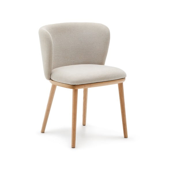 Bēšs polsterēts ēdamistabas krēsls Ciselia – Kave Home