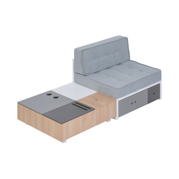 Zili pelēks sēdekļa spilvens Vox Custom modulārajam dīvānam-image-2