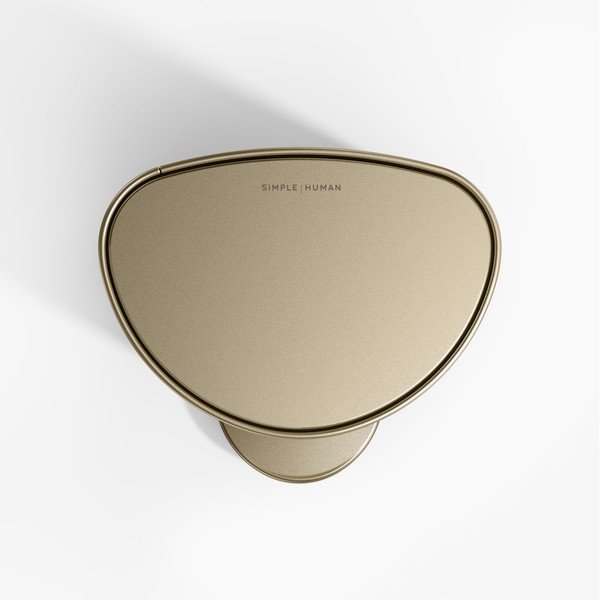 Matētas zelta krāsas tērauda atkritumu tvertne ar pedāli 6 l – simplehuman-image-4