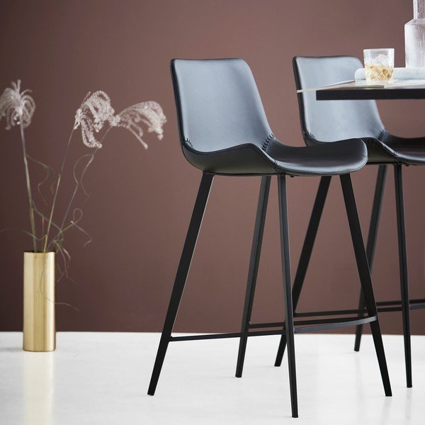 Pelēks bāra krēsls (sēdekļa augstums 65 cm) Hype – DAN-FORM Denmark-image-1