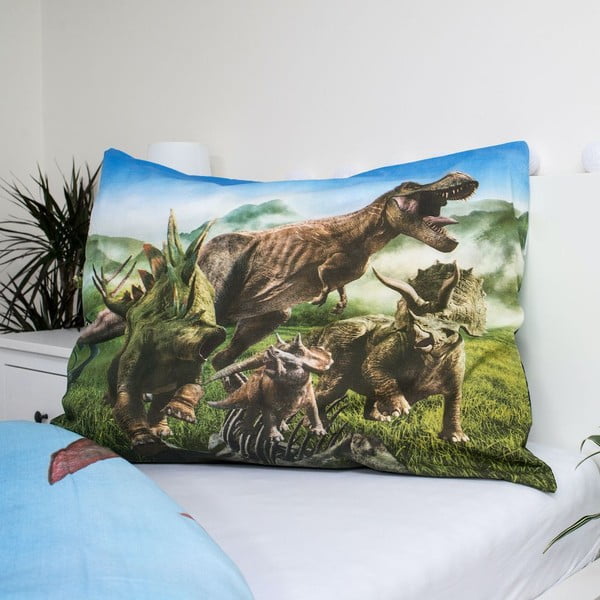 Vienguļamā kokvilnas bērnu gultas veļa 140x200 cm Jurassic World – Jerry Fabrics-image-1