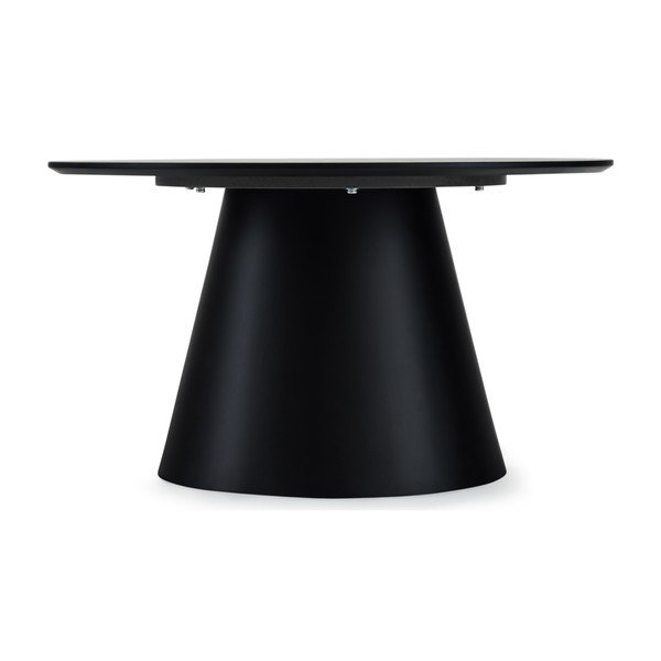 Melns/tumši pelēks žurnālgaldiņš ar marmora imitācijas galda virsmu ø 80 cm Tango – Furnhouse-image-3