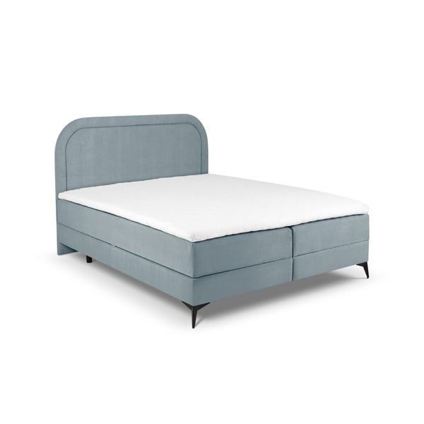 Gaiši zila atsperu gulta ar uzglabāšanas vietu 160x200 cm Eclipse – Cosmopolitan Design