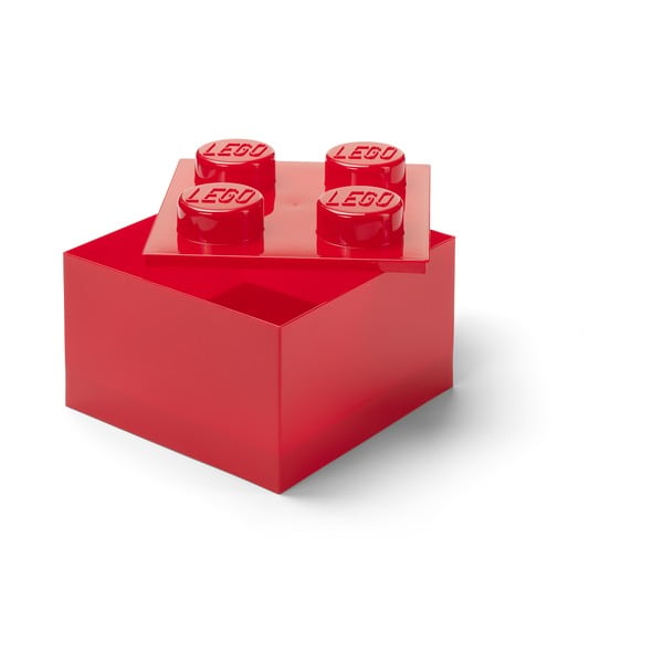 Sarkana plastmasas uzglabāšanas kaste bērniem 25x25x18 cm – LEGO®