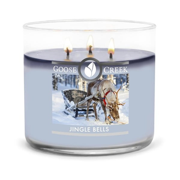 Goose Creek Jingle Bells aromātiskā svece stikla burciņā, 35 stundas degšanas laiks