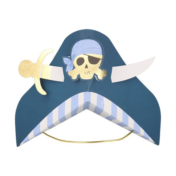 Papīra cepures (8 gab.) Pirate – Meri Meri-image-3