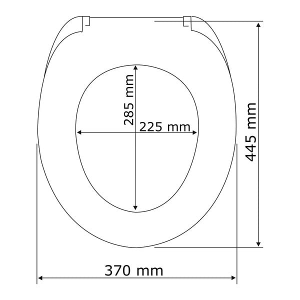Balts tualetes poda sēdeklis ar vieglu aizvēršanu Wenko Rieti, 44,5 x 37 cm-image-3