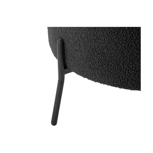 Melns atpūtas krēsls no buklē auduma Noble – Leitmotiv-image-4