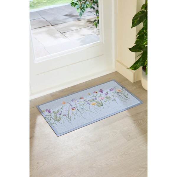 Kājslauķis no PVC 40x70 cm Blue Wild Flowers – Artsy Doormats-image-1