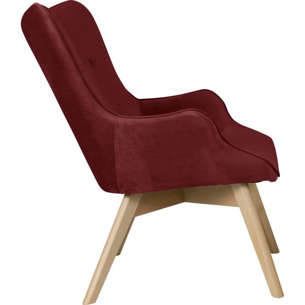 Sarkans samta atpūtas krēsls Niko – Ropez-image-3