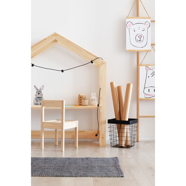 Bērnu rakstāmgalds no priedes koka Adeko Bran, 40 x 111 cm-image-1