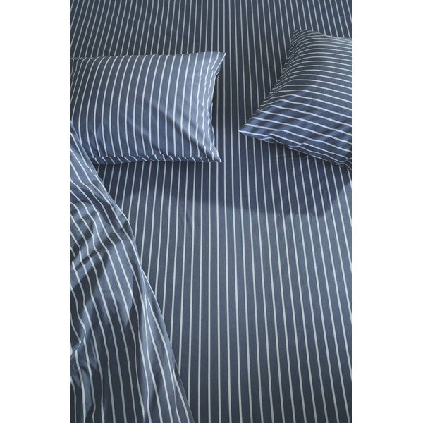 Balts/zils palags no organiskās kokvilnas  ar gumiju 90x200 cm Sima – Jotex-image-2