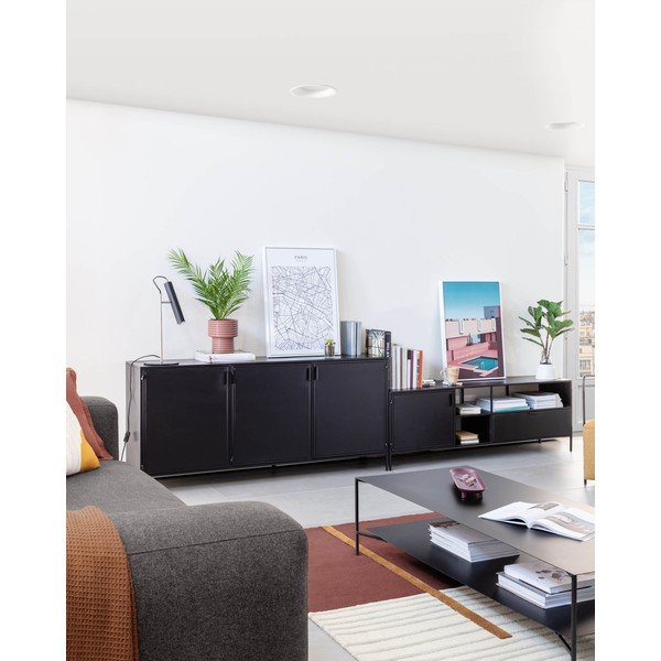 Melna tērauda kumode 160x72x35 cm Shantay – Kave Home-image-2