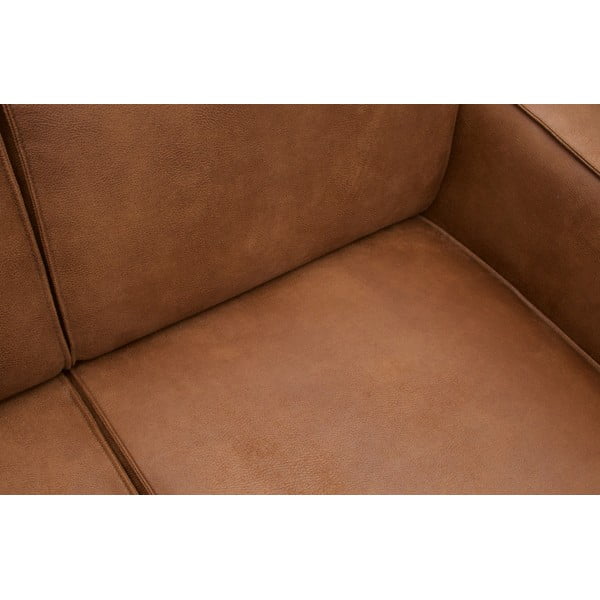 Brūns stūra dīvāns no ādas imitācijas (ar kreiso stūri/L veida) Statement – WOOOD-image-1