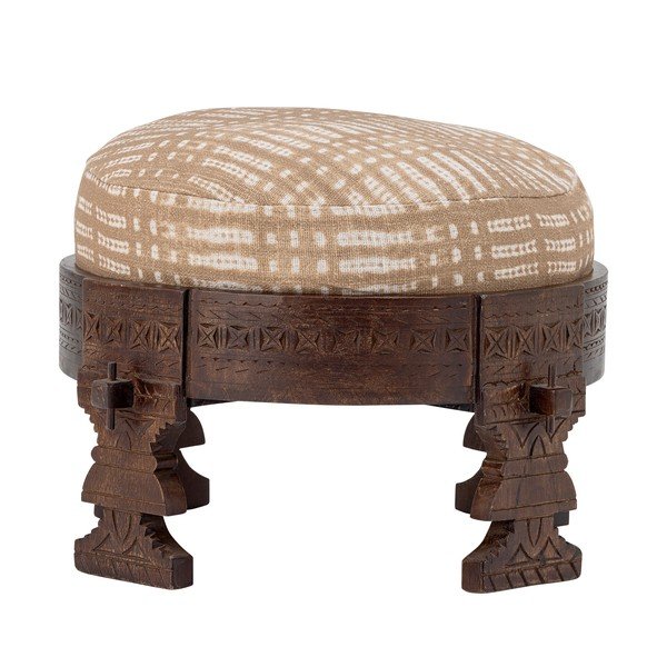 Bēšs/tumši brūns pufs Paloma – Bloomingville-image-4