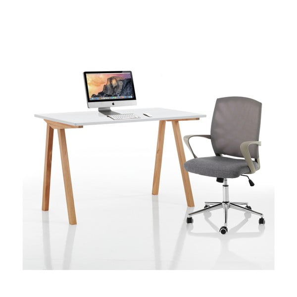 Darba galds ar baltu galda virsmu 60x120 cm Mak – Tomasucci-image-3