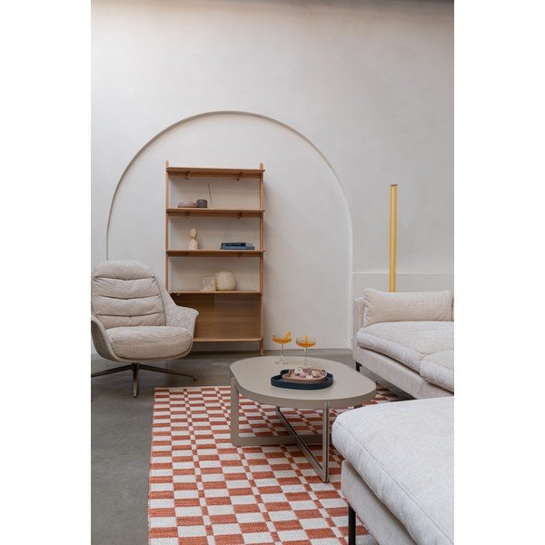 Dabīga toņa oša masīvkoka grāmatplaukts ar bīdāmām durvīm 90x180x35 cm Rise – Zuiver-image-1