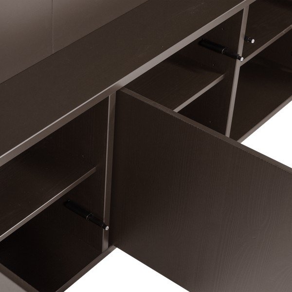 Tumši brūns priedes masīvkoka TV plauktu komplekts 160x215x40 cm Meggy – WOOOD-image-4