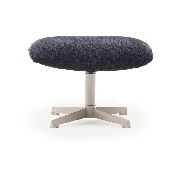 Tumši zils kāju soliņš no šenila auduma Teryl – Kave Home-image-2