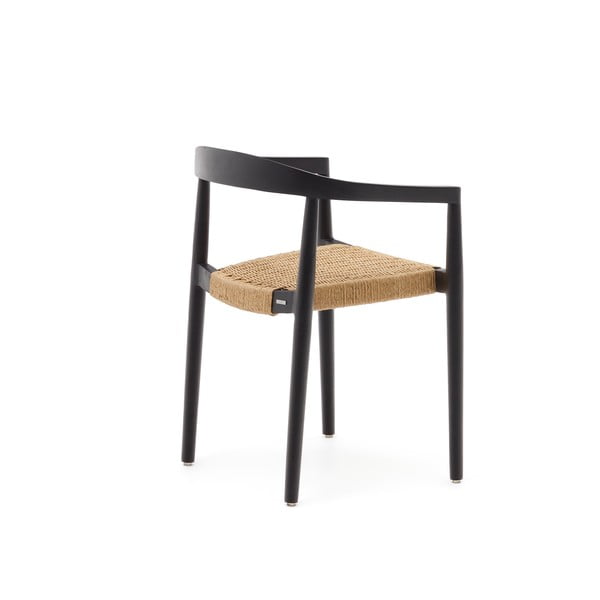 Melni masīvkoka dārza krēsli (4 gab.) Ydalia – Kave Home-image-3