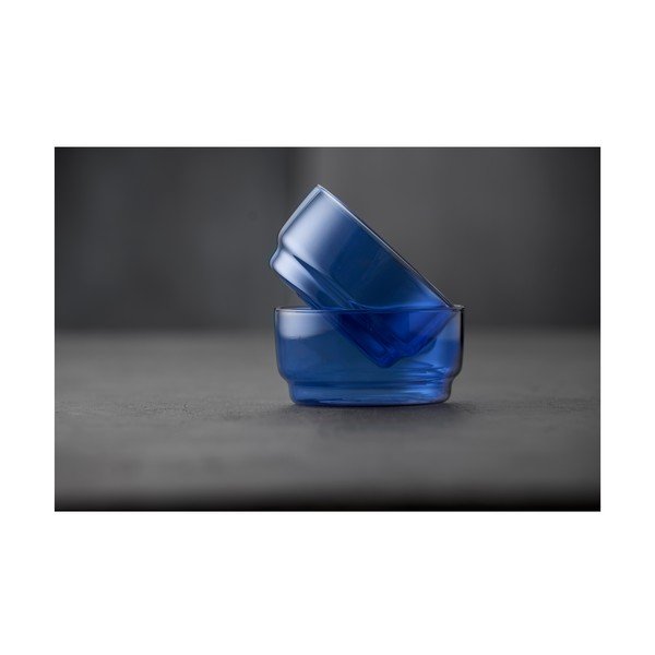 Zilas stikla bļodiņas (2 gab.) 500 ml Torino – Lyngby Glas-image-4