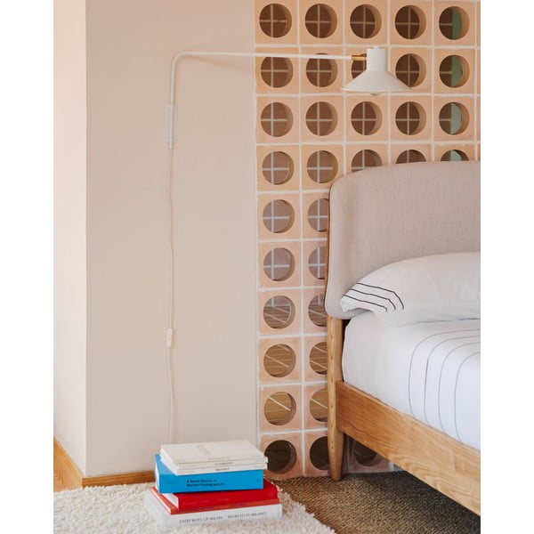 Balta sienas lampa ø 20 cm Aria – Kave Home-image-1