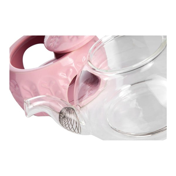 Stikla tējkanna ar sildītāju tējas svecēm Tasev, tilpums 600 ml-image-2