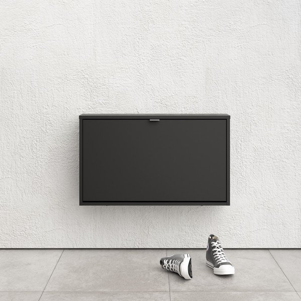 Melns atverams/piekarināms apavu plaukts Shoes – Tvilum-image-1