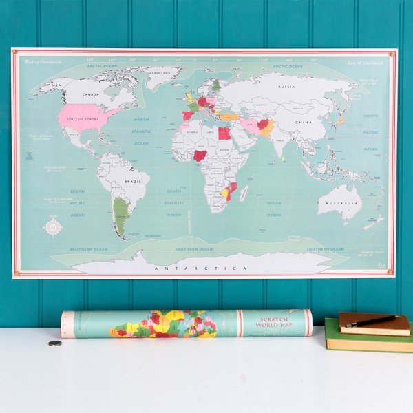 Nokasāma karte 87x52 cm World Map – Rex London-image-1
