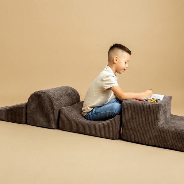 Haki velveta putu rotaļu laukums 250x45x30 cm Montessori – Meowbaby-image-4