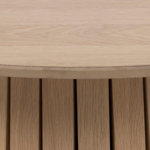Apaļš žurnālu galdiņš ar ozolkoka imitāciju ø 80 cm Christo – Actona-image-1
