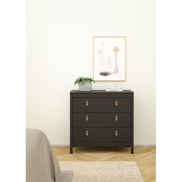 Melna zema kumode 82x80 cm Madrid – Tvilum-image-1