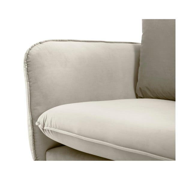 Bēšs divvietīgs samta dīvāns Cosmopolitan Design Florence,160 cm-image-4