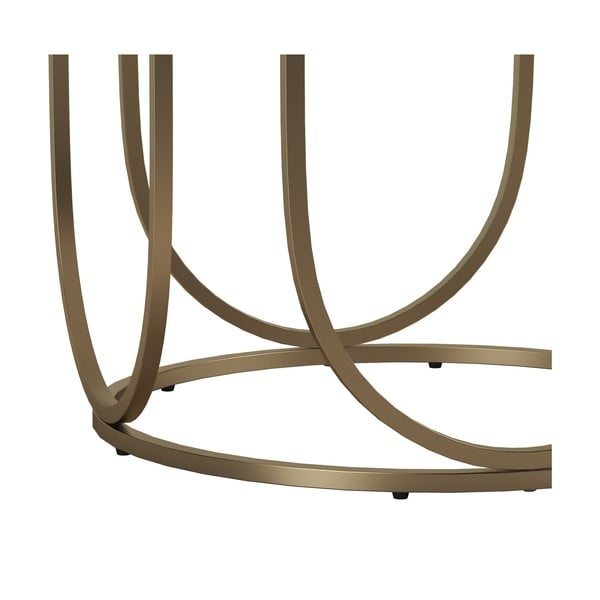 Balts/zelta krāsas apaļš žurnālgaldiņš ar marmora imitāciju ø 79 cm Gwyneth – CosmoLiving by Cosmopolitan-image-3