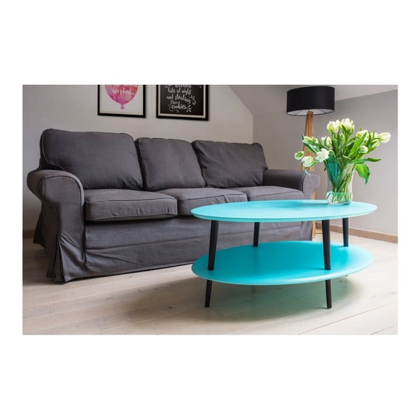 Gaiši pelēks kafijas galdiņš ar pazeminātu pamatni Ragaba OVO-image-1