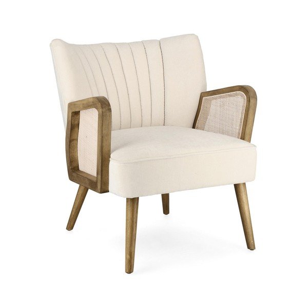 Bēšs samta atpūtas krēsls Virna – Bizzotto