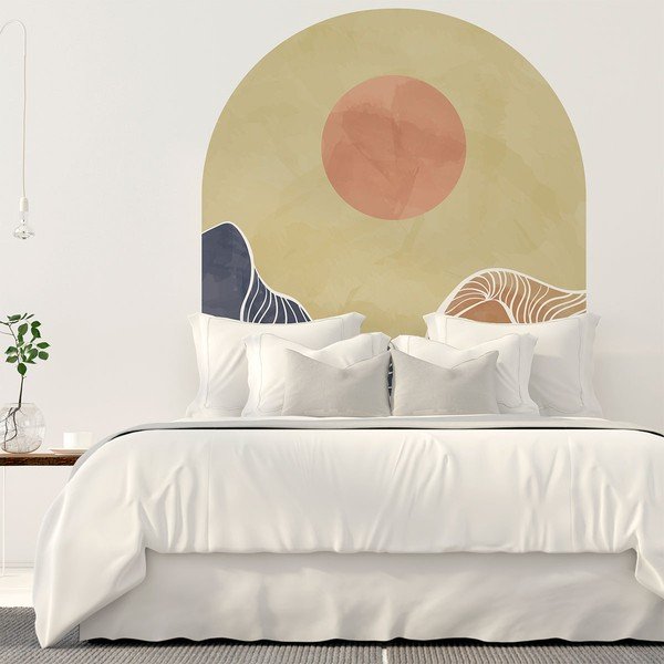 Sienas uzlīme 120x140 cm Abstract Rising Sun Arch – Ambiance-image-4