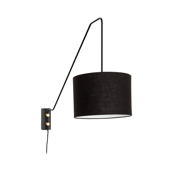Melna sienas lampa ø 25 cm Jex – Kave Home