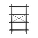 Melns metāla plaukts 120x180x40 cm Marcio – White Label