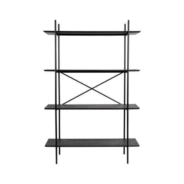 Melns metāla plaukts 120x180x40 cm Marcio – White Label