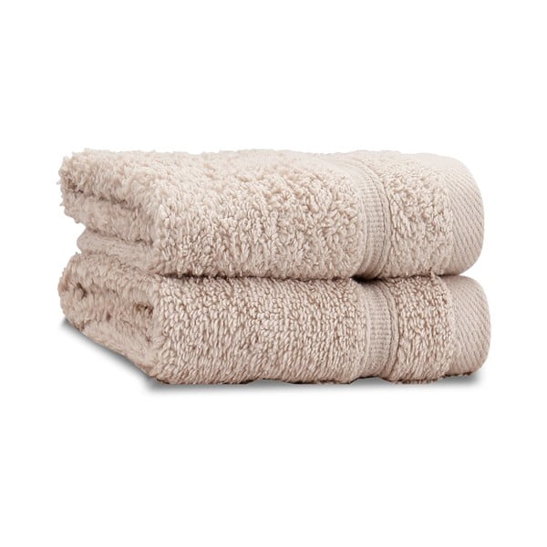 Bēši frotē kokvilnas dvieļi (2 gab.) 30x30 cm Zero Twist – Catherine Lansfield