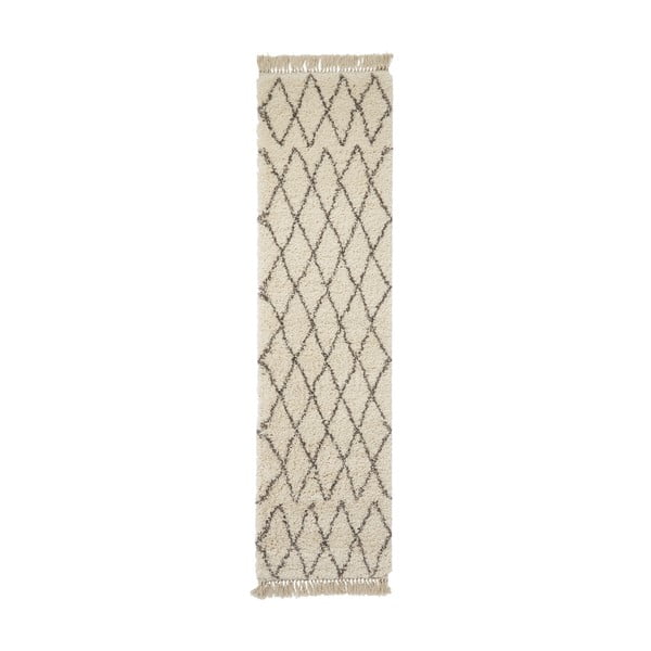 Krēmkrāsas celiņa paklājs 60x230 cm Boho – Think Rugs