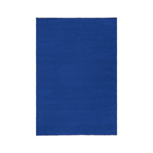 Zils ar rokām darināts celiņa paklājs no vilnas maisījuma 70x150 cm Row – Jotex