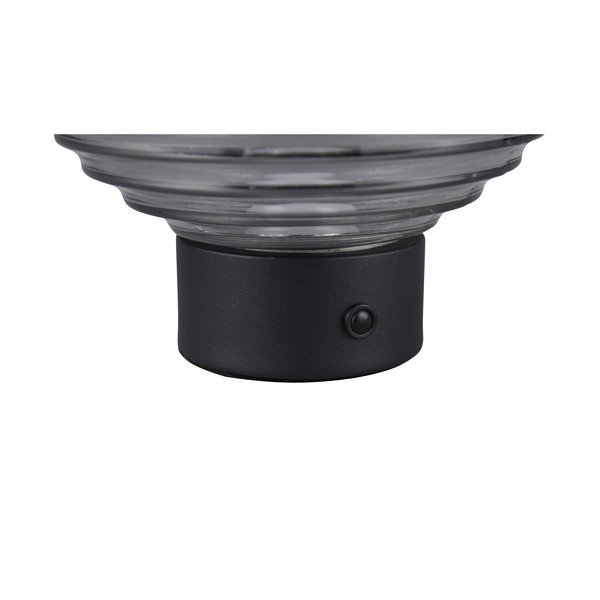 Melna/pelēka LED galda lampa ar regulējamu spilgtumu un stikla abažūru (augstums 14,5 cm) Earl – Trio-image-4