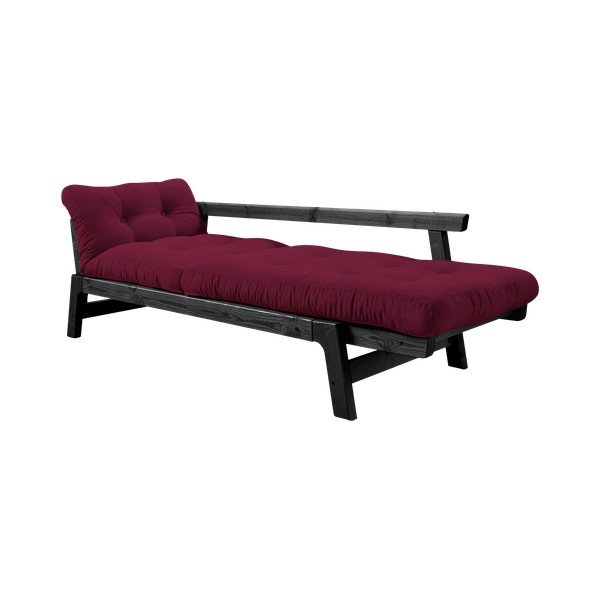 Izvelkamais dīvāns Karup Design Step Black/Light Bordeaux-image-3