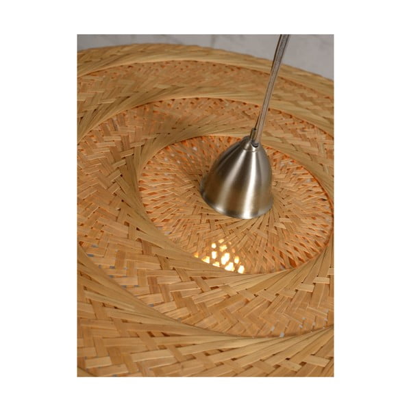 Brūna bambusa griestu lampa Good&Mojo Palawan, ⌀ 60 cm-image-3