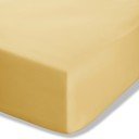 Dzeltens palags no perkala ar gumiju 90x190 cm Easy Iron Percale – Catherine Lansfield