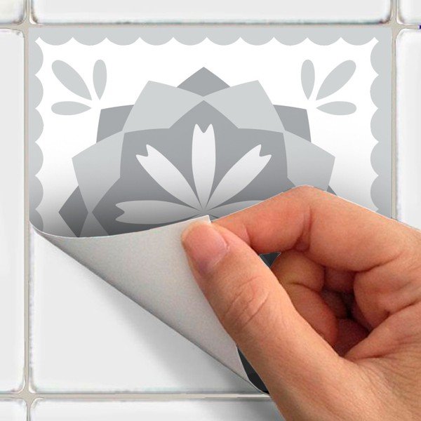 12 sienas uzlīmju komplekts Ambiance Cement Tiles Shades of Gray Cordoba, 10 x 10 cm-image-1