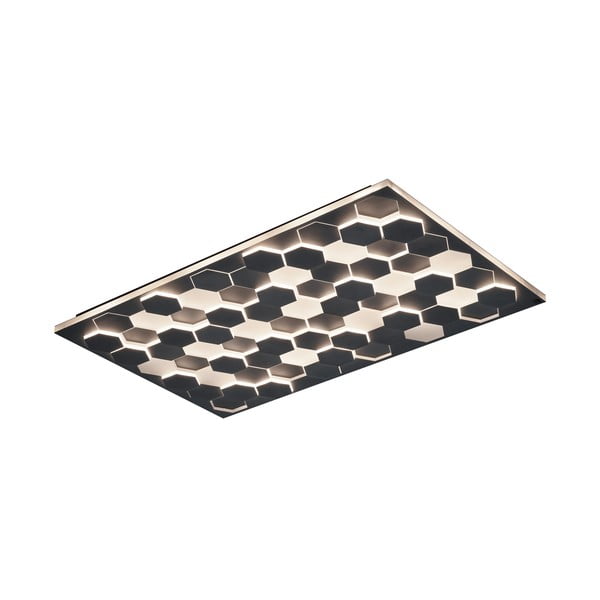 Melna LED griestu lampa ar balss vadību/ar mobilās lietotnes vadību un metāla abažūru 70x115 cm Cifavo – CINQUE-image-3