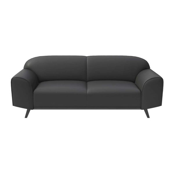 Tumši pelēks ādas dīvāns 193 cm Nesbo – MESONICA